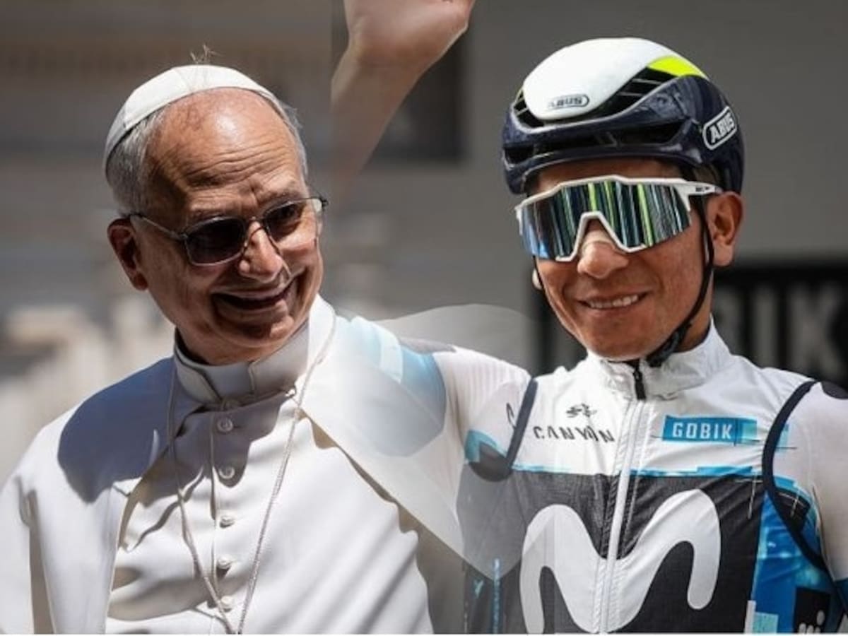 VIDEO | Nairo Quintana rompió el protocolo para saludar al papa León XIV en el Giro de Italia