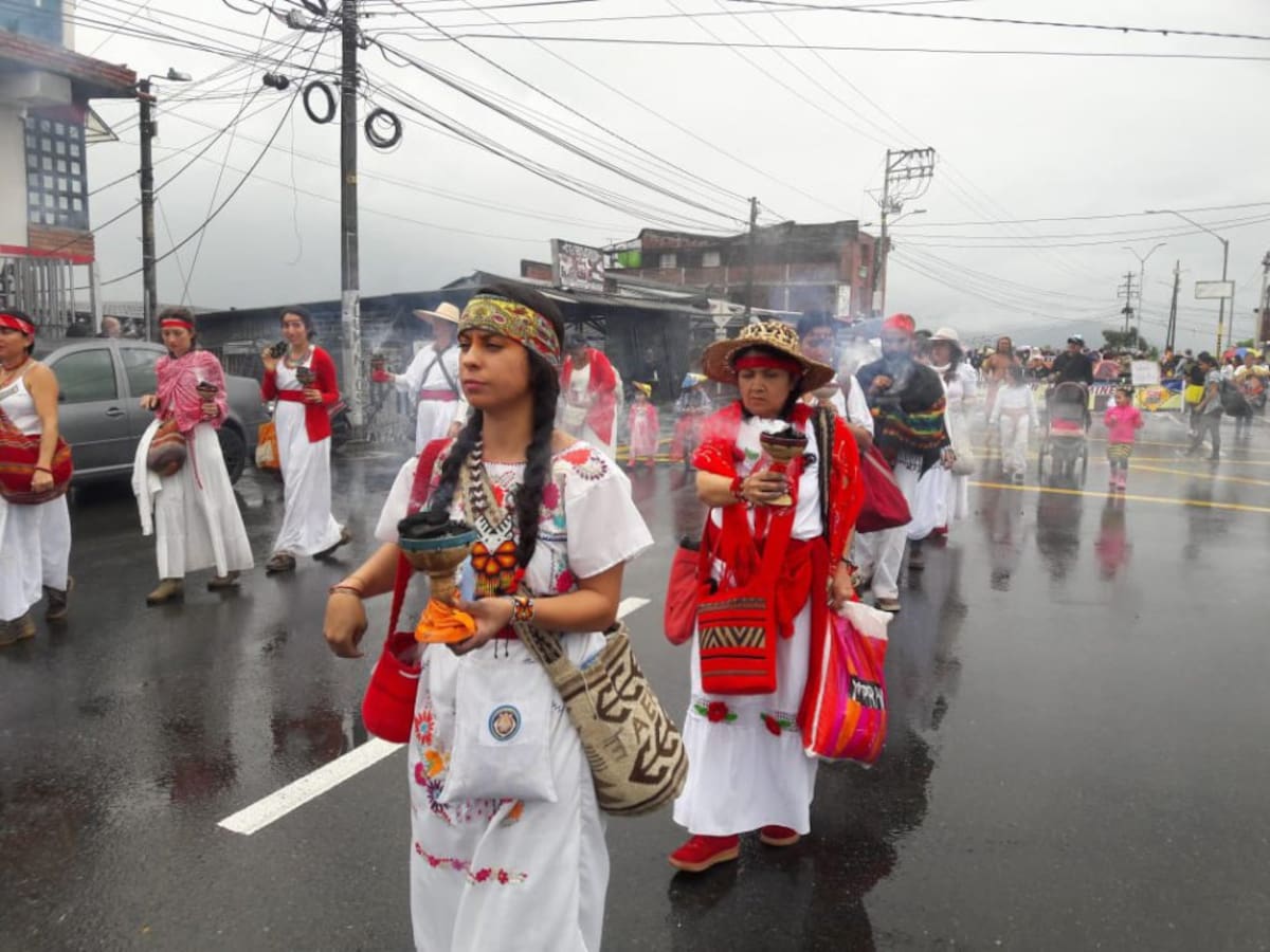 Las mujeres también se hicieron presentes con rituales a la madre tierra