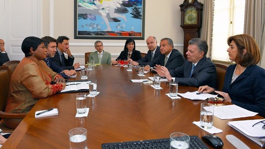 Juan Manuel Santos se reunió con Fatou Bensouda, fiscal de la Corte Penal Internacional. Foto: Presidencia