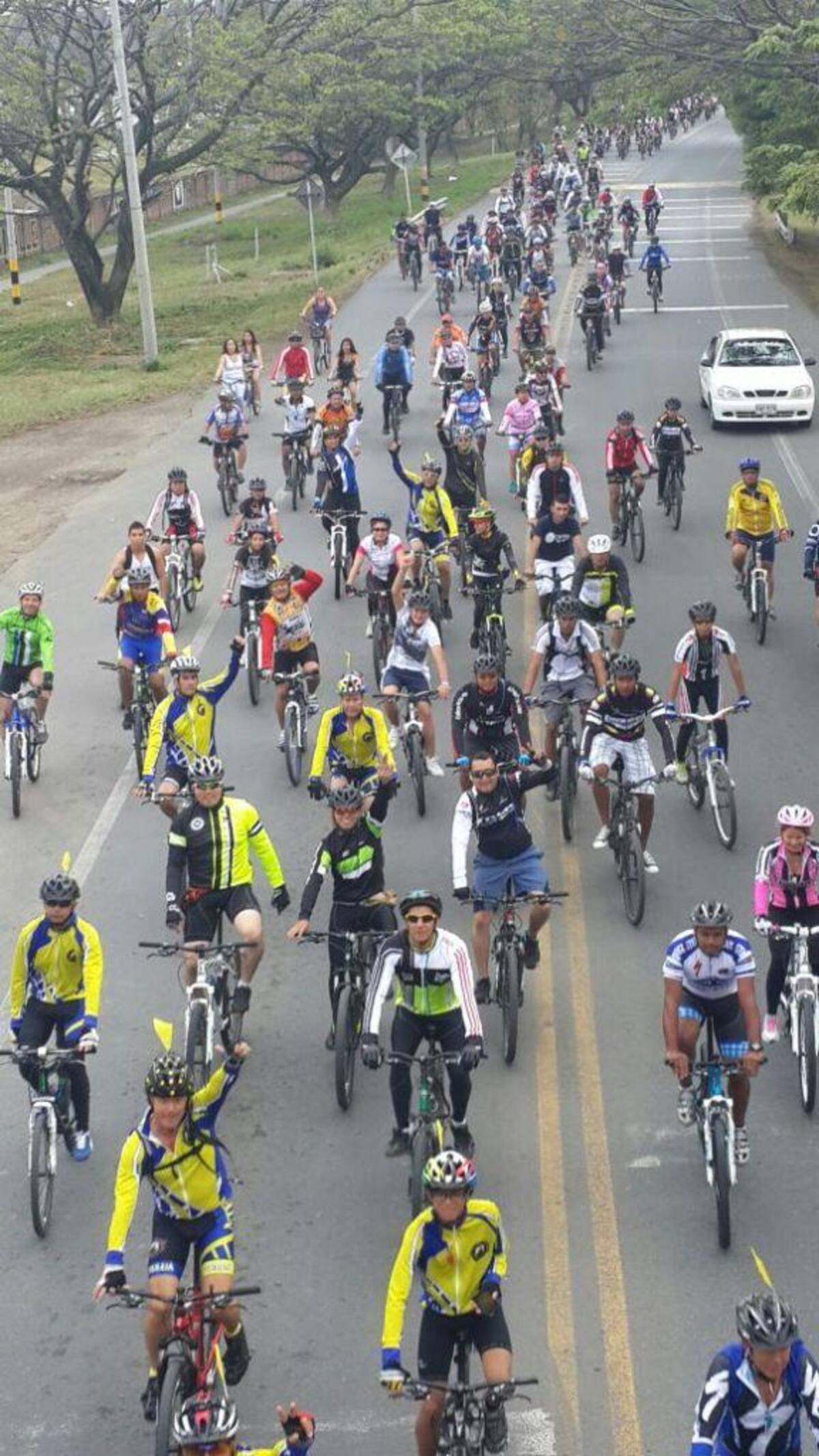 Ciclopaseo en el Valle contra el reclutamiento de menores.