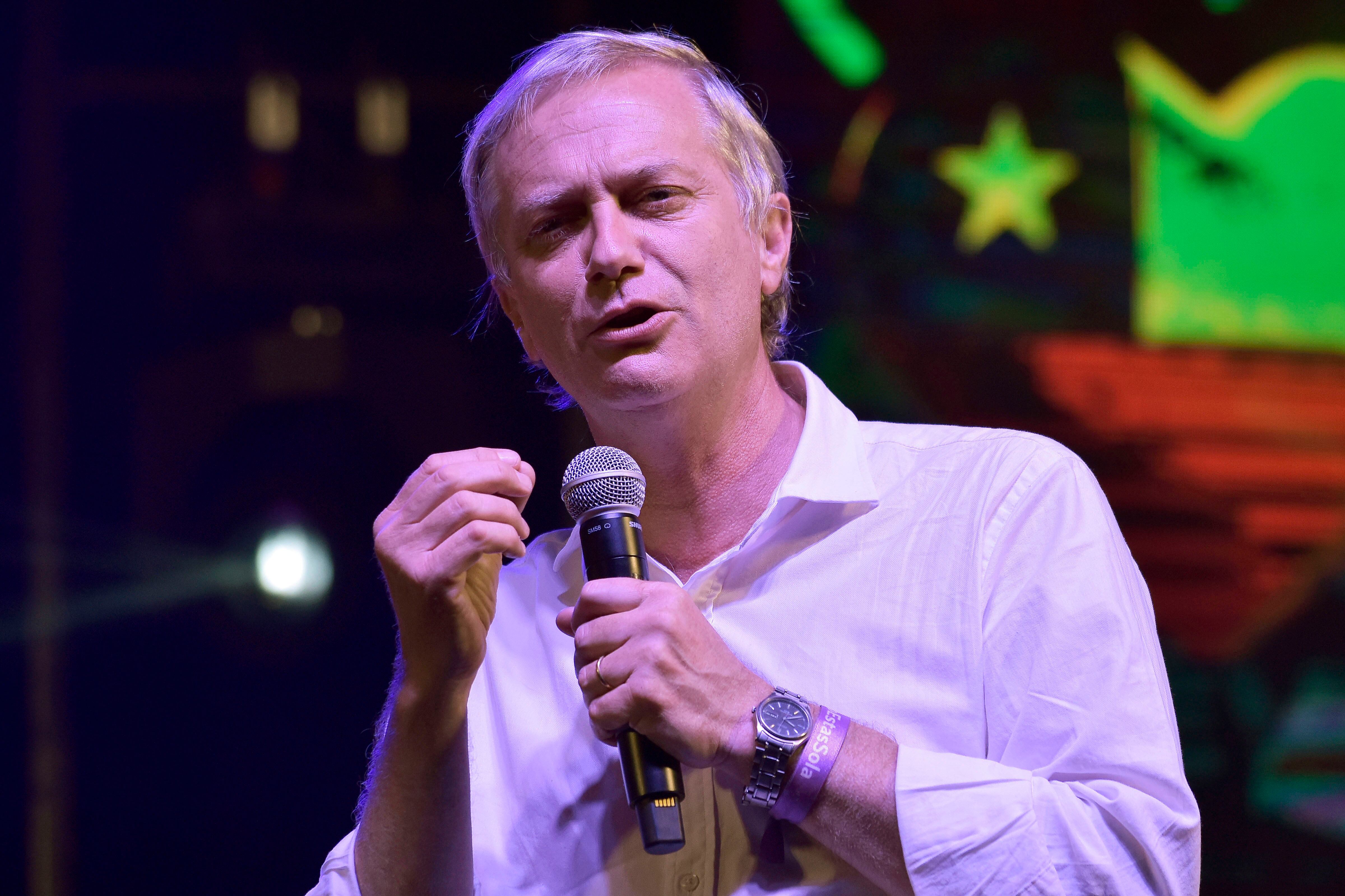 SANTIAGO, CHILE - DECEMBER 16: José Antonio Kast candidate for the Partido Republicano (Republican Party) speaks to supporters during the closing rally ahead of Sunday Presidential run-off on December 16, 2021 in Santiago, Chile. (Photo by Claudio Santana/Getty Images)