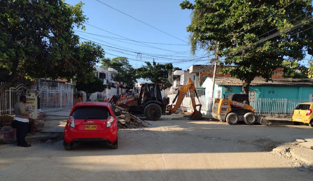 Obras que realiza Transcaribe en el barrio Zaragocilla
