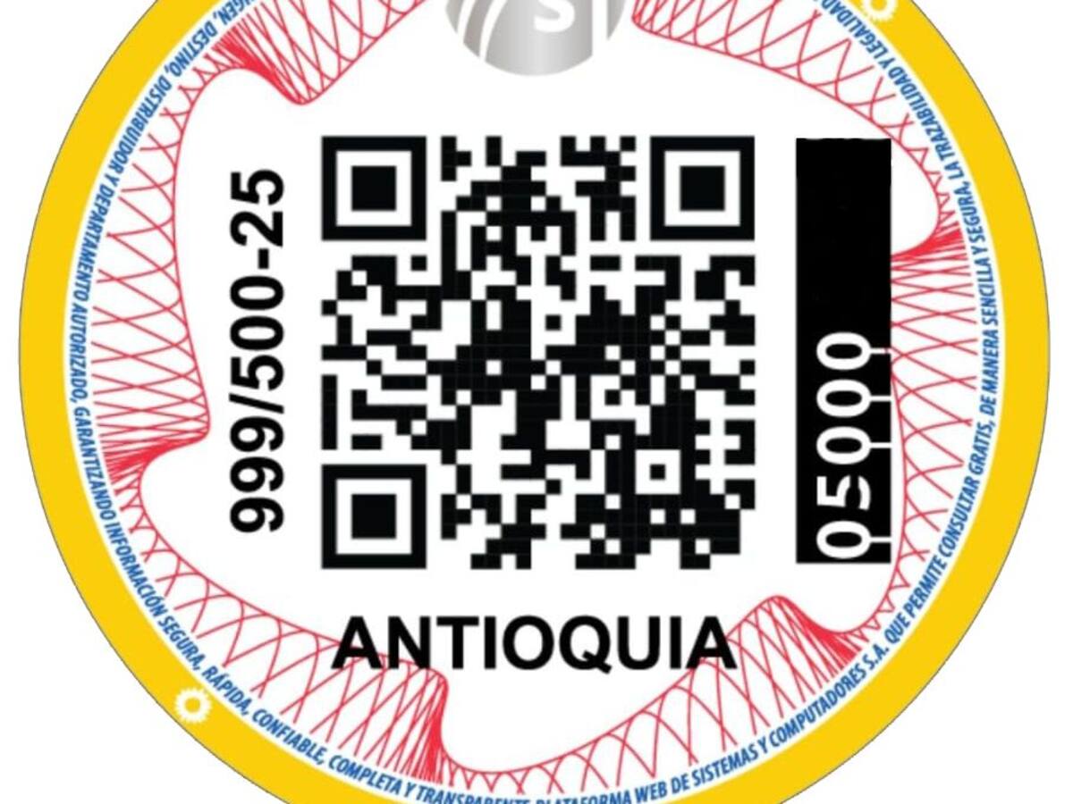 Antioquia estrena estampilla circular para el control de licores