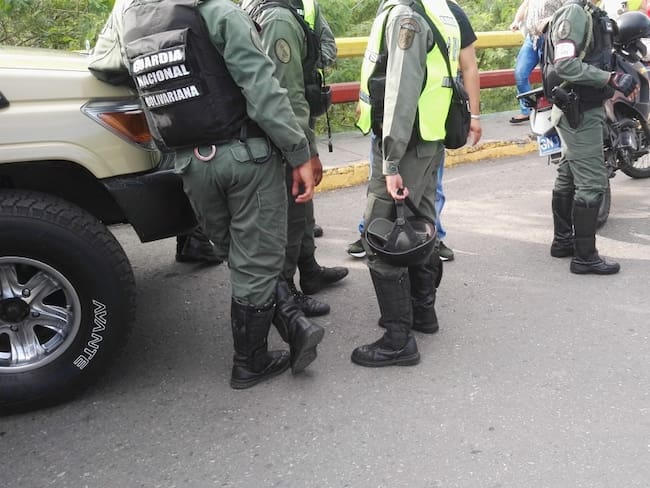 Efectivos de la Guardia Nacional Bolivariana de Venezuela en la frontera