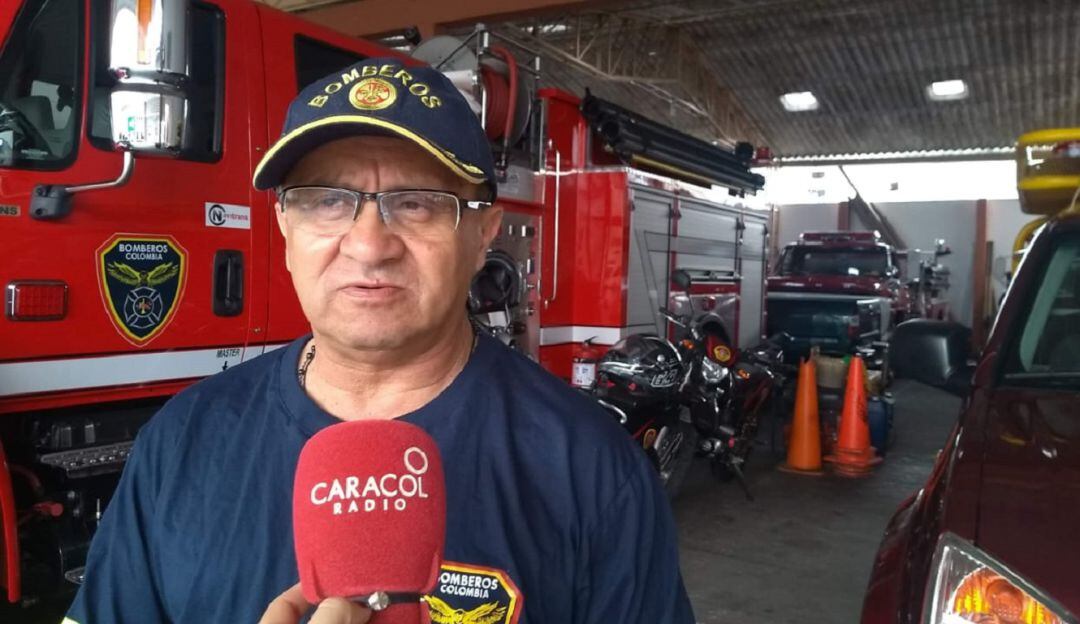 Capitán Óscar Fernando Mejía, comandante de bomberos de Caldas