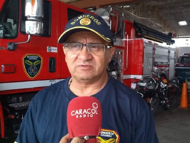 Capitán Óscar Fernando Mejía, comandante de bomberos de Caldas