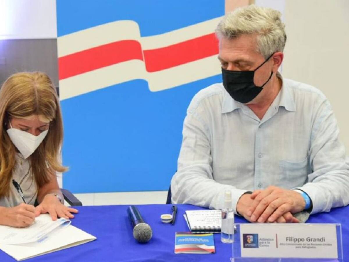ACNUR y Atlántico firman alianza para atender población venezolana