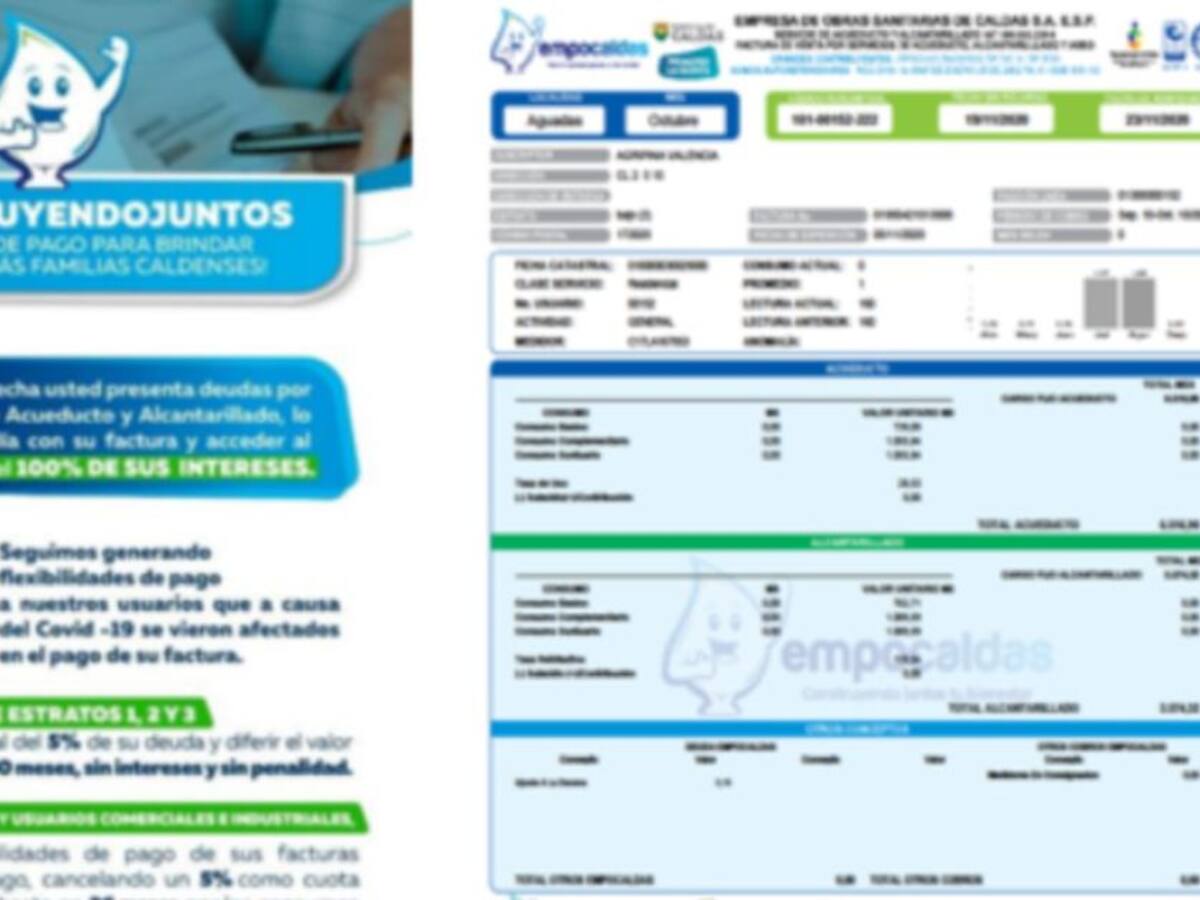 Empocaldas tiene facilidades de pago para usuarios que estén en mora