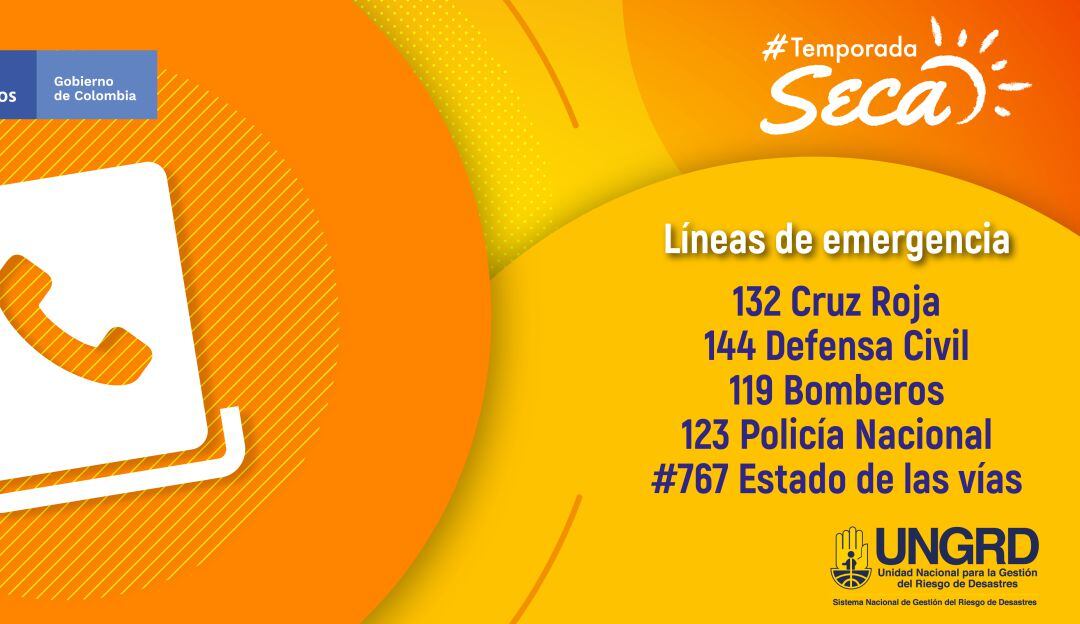 Líneas de emergencia para la temporada de menos lluvias