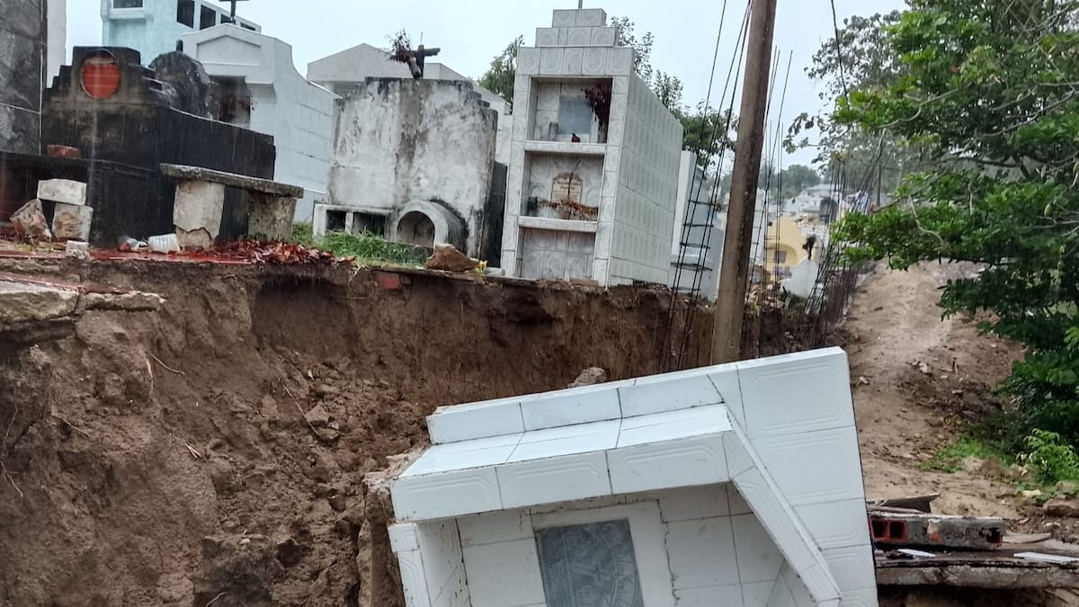 Lluvias provocan emergencia en el cementerio de Tubará por deslizamiento de terreno
