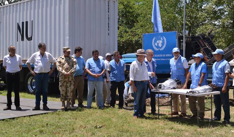 Extracción de armas de las Farc.