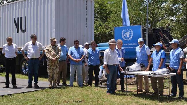 Extracción de armas de las Farc.
