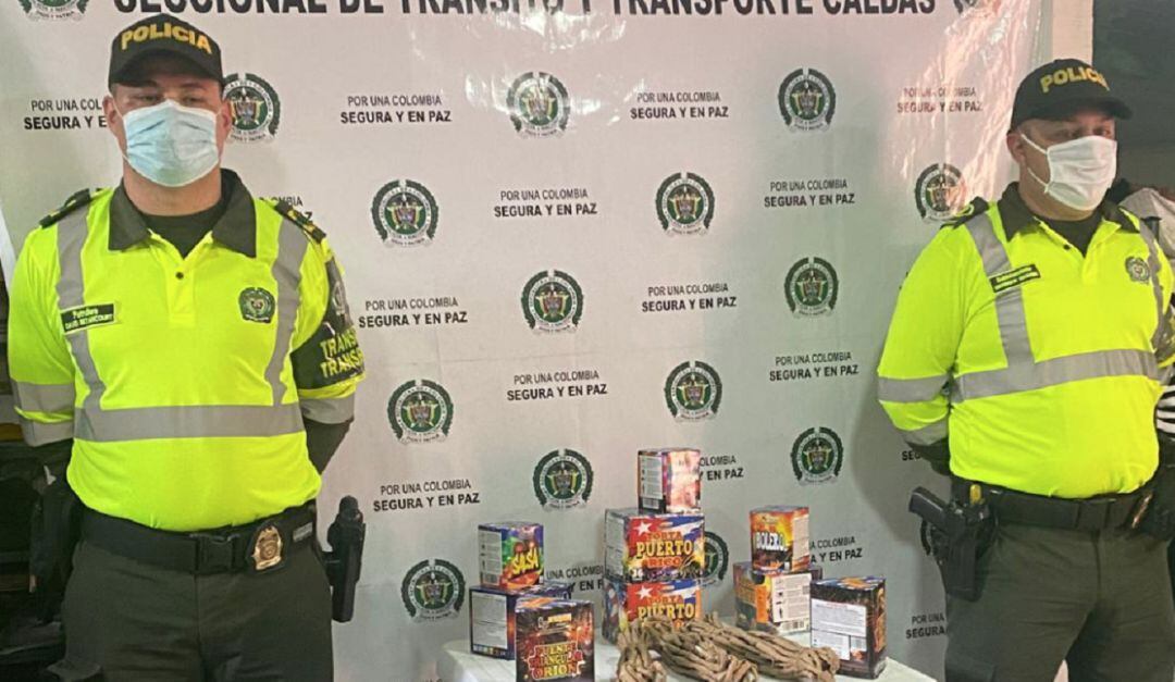 Incautación de pólvora en Caldas.