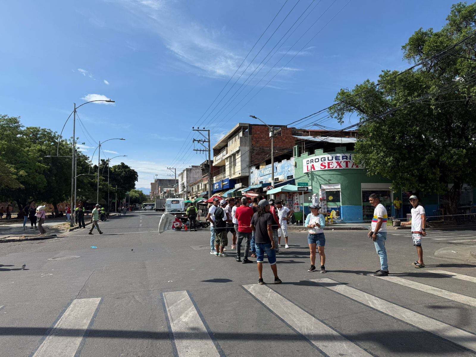 Bloqueo en el centro de Cúcuta. / Foto: Caracol Radio.
