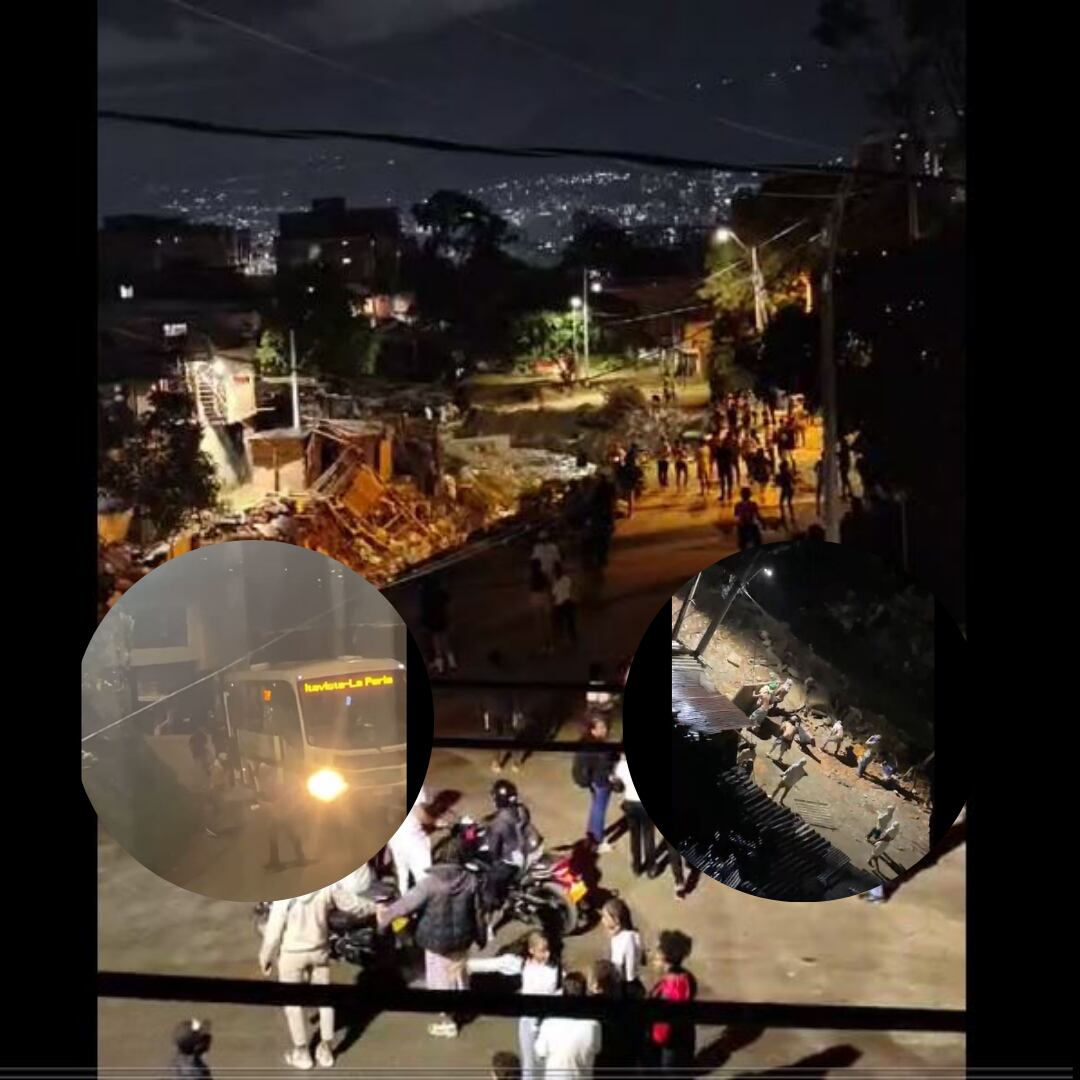 Alteración al orden publico en corregimiento de Altavista- fotos videos cortesía