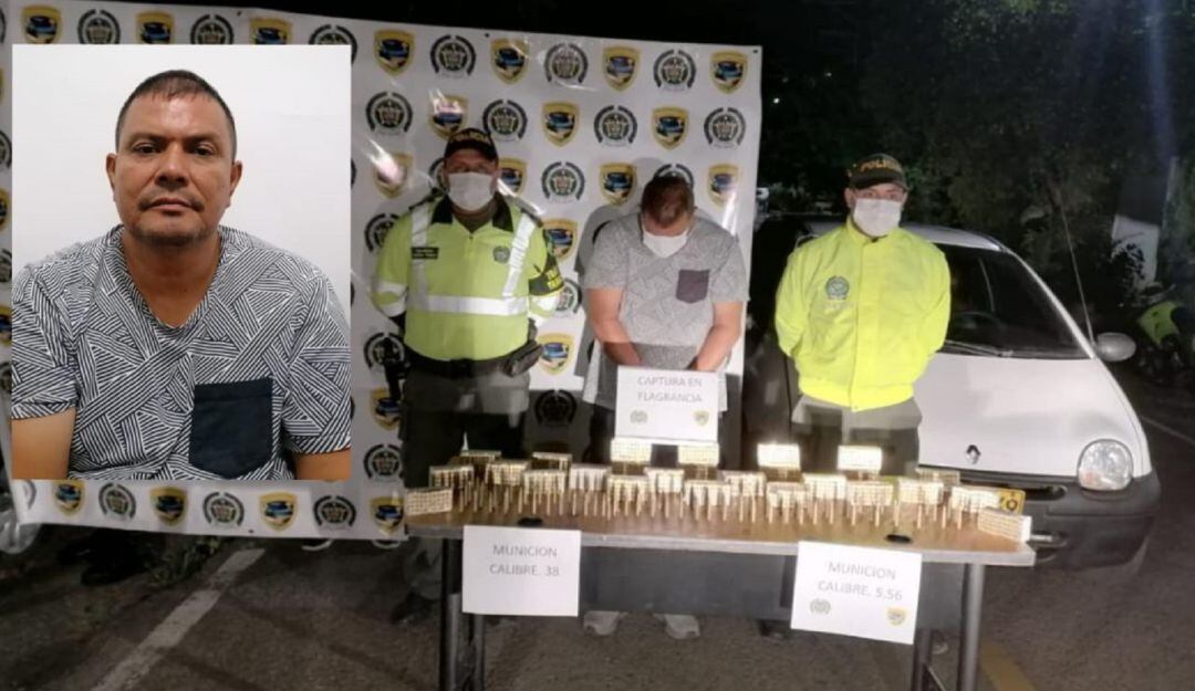 Cerca de 1.300 cartuchos camuflados con destino al valle del cauca, eran transportados en una de las puertas del automotor.