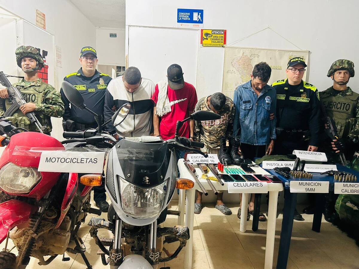 En Santander desarticularon banda criminal con importante material de guerra