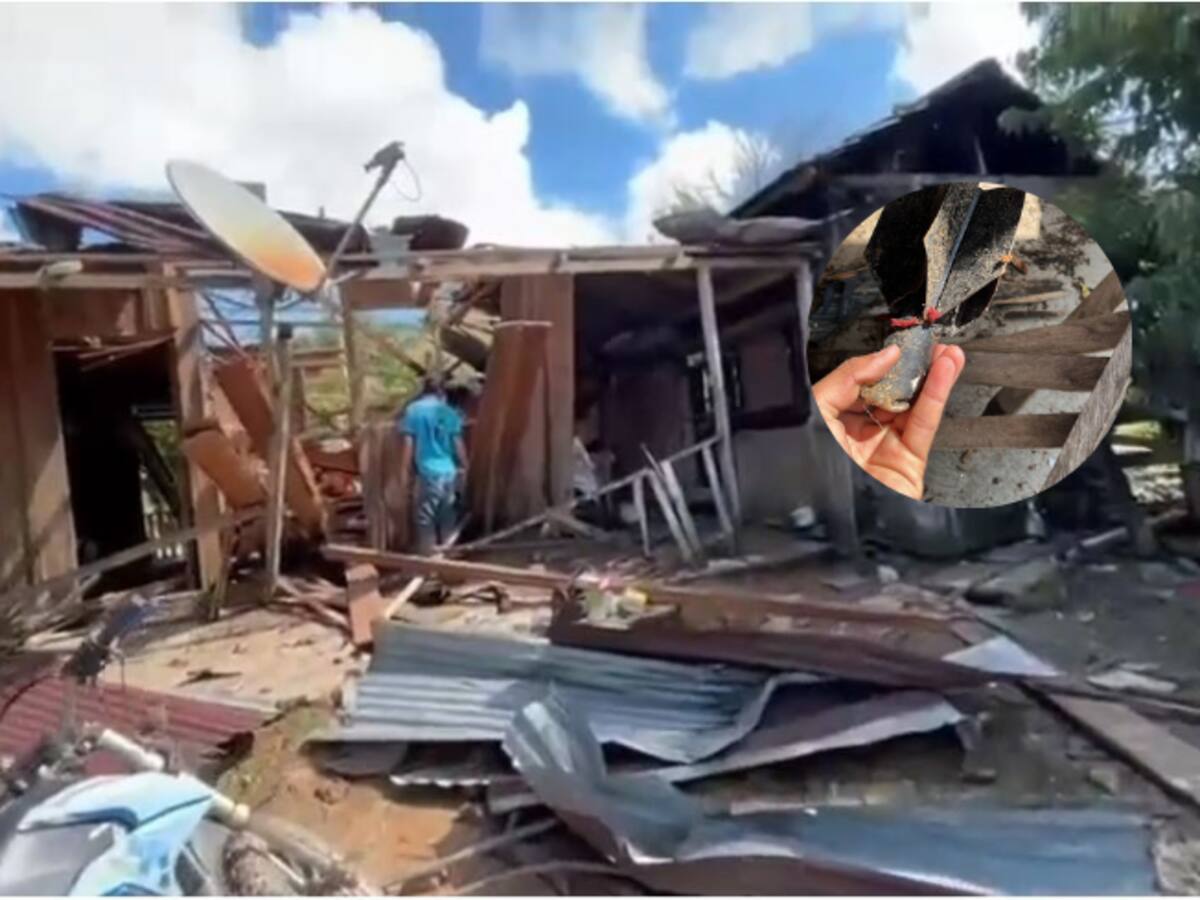 Habitantes de la casa destruida por un dron con explosivo se salvaron porque no estaban en el lugar