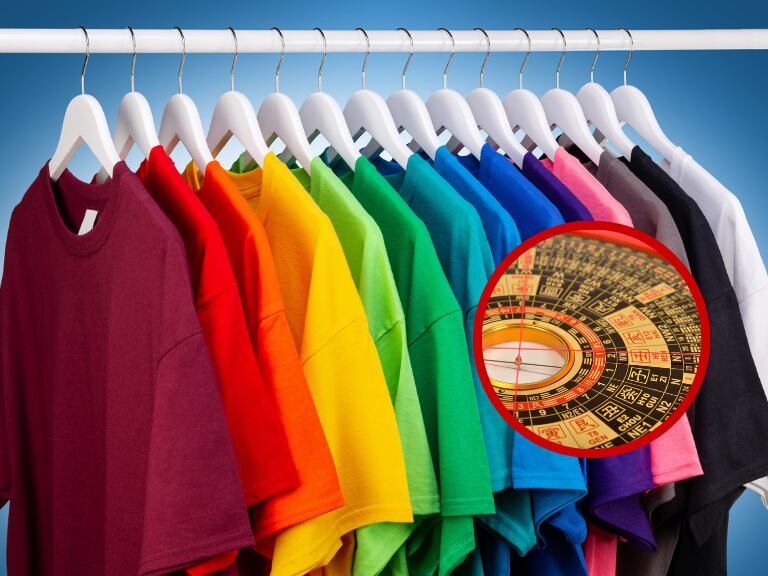 Camisetas de colores // Compas de Feng Shui // Getty Images