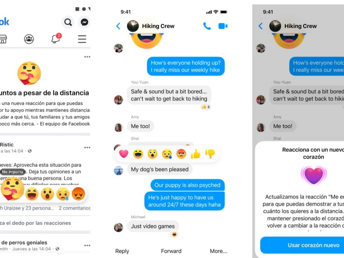 Facebook activó su nueva reacción en Colombia