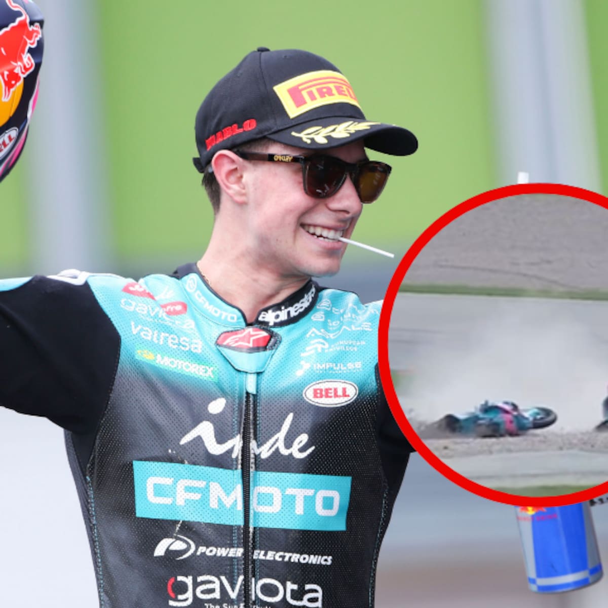 Amargo día para David Alonso en Moto2: así fue la caída que lo obligó a retirarse del GP de Alemania