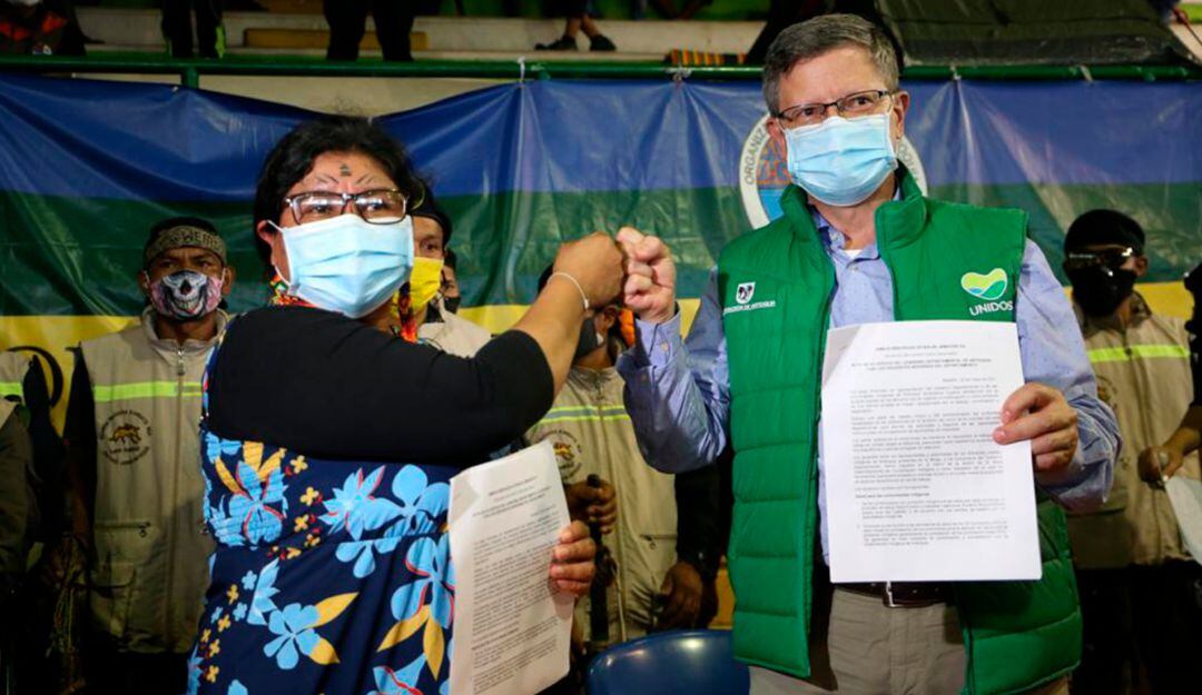 Minga Indígena y autoridades de Antioquia logran acuerdos  
