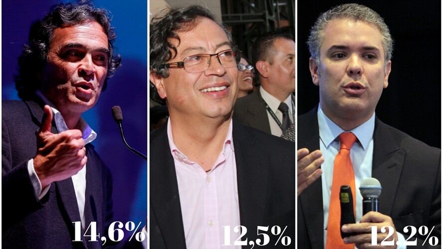 Sergio Fajardo, Gustavo Petro, Iván Duque. Foto: Colprensa