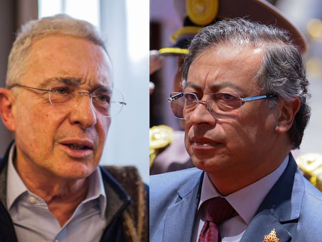 Álvaro Uribe y Gustavo Petro. Fotos: (Photo by Sebastian Barros/NurPhoto via Getty Images) / (Photo by Franklin Jacome/Getty Images)