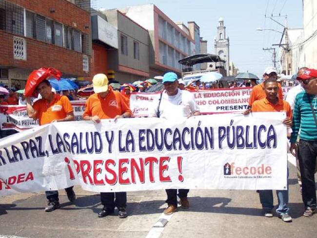 Movilizaciones en Barranquilla por paro nacional de docentes