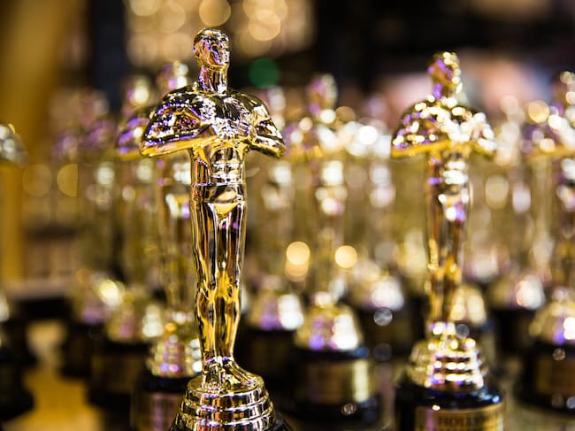 Hollywood, CA/ USA - July 26, 2018: Oscar golden award in a souvenir store on Hollywood Boulevard. Success and victory concept