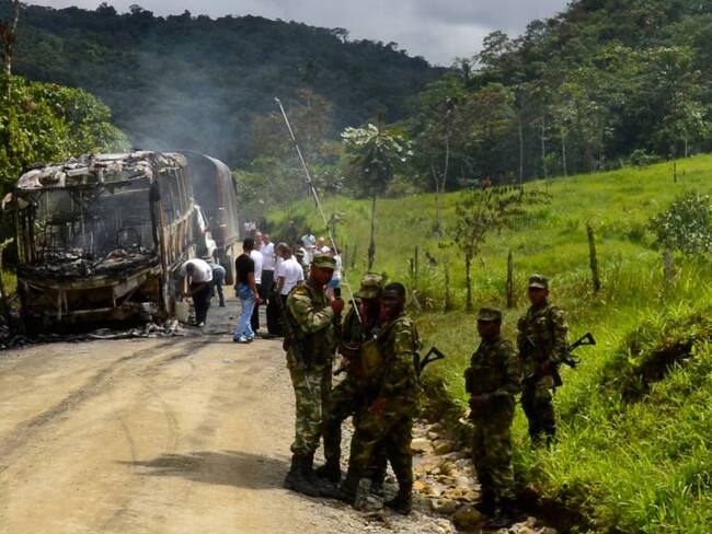 Bus quemado (referencia) Foto: Getty