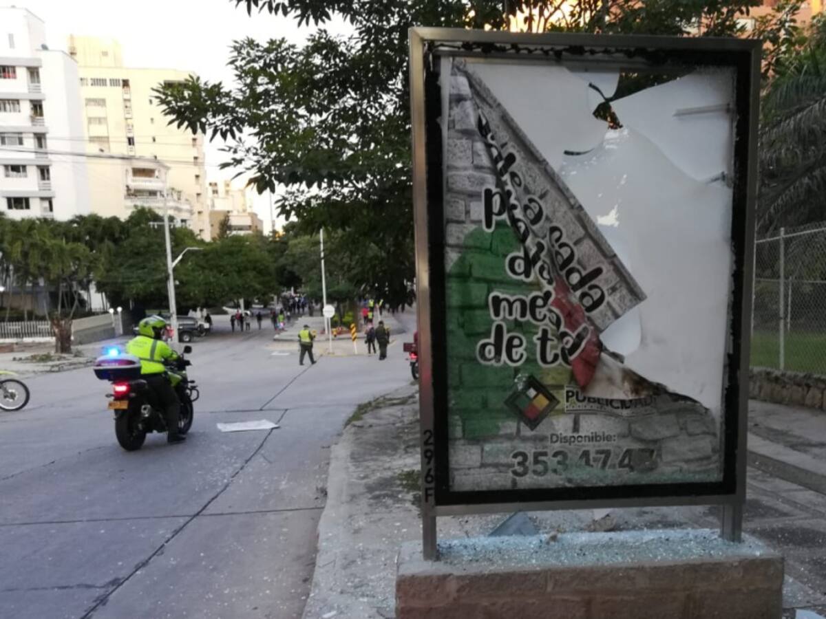 Vandalismo en Barranquilla durante protestas contra el abuso policial