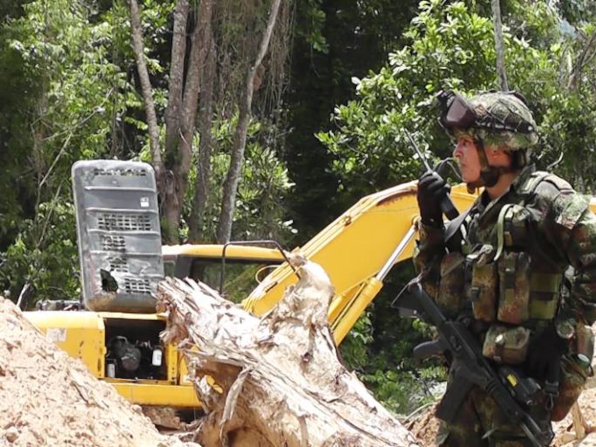 Tres minas ilegales fueron desmanteladas por el Ejercito en el sur de Bolívar