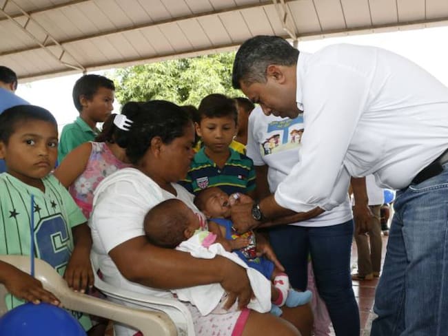 El departamento de Magdalena tiene al 99 por ciento de sus niños vacunados contra el sarampión. FOTOGRAFÍA DE LA GOBERNACIÓN DE MAGDALENA