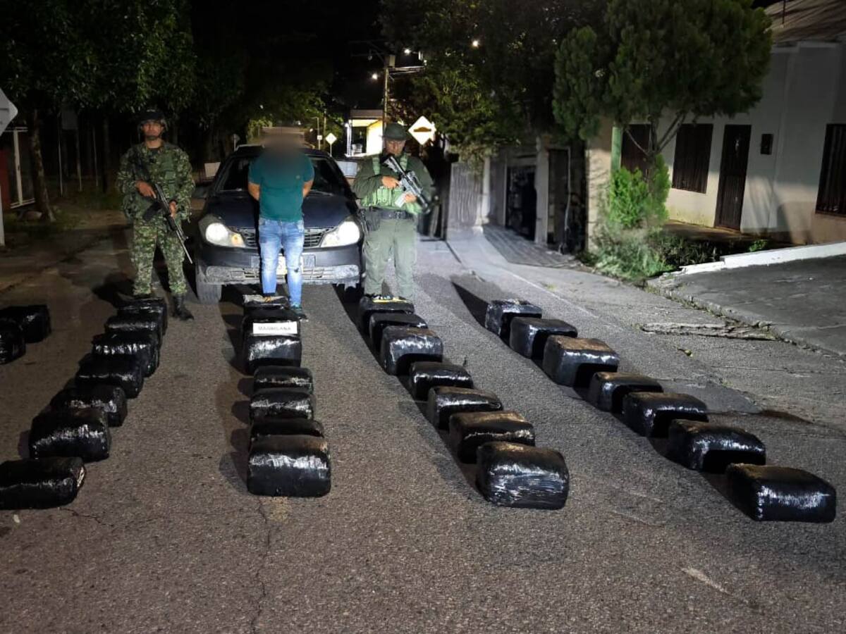 Ejercito asesta golpe a bandas del narcotráfico en La Plata, Huila, cae cargamento de marihuana