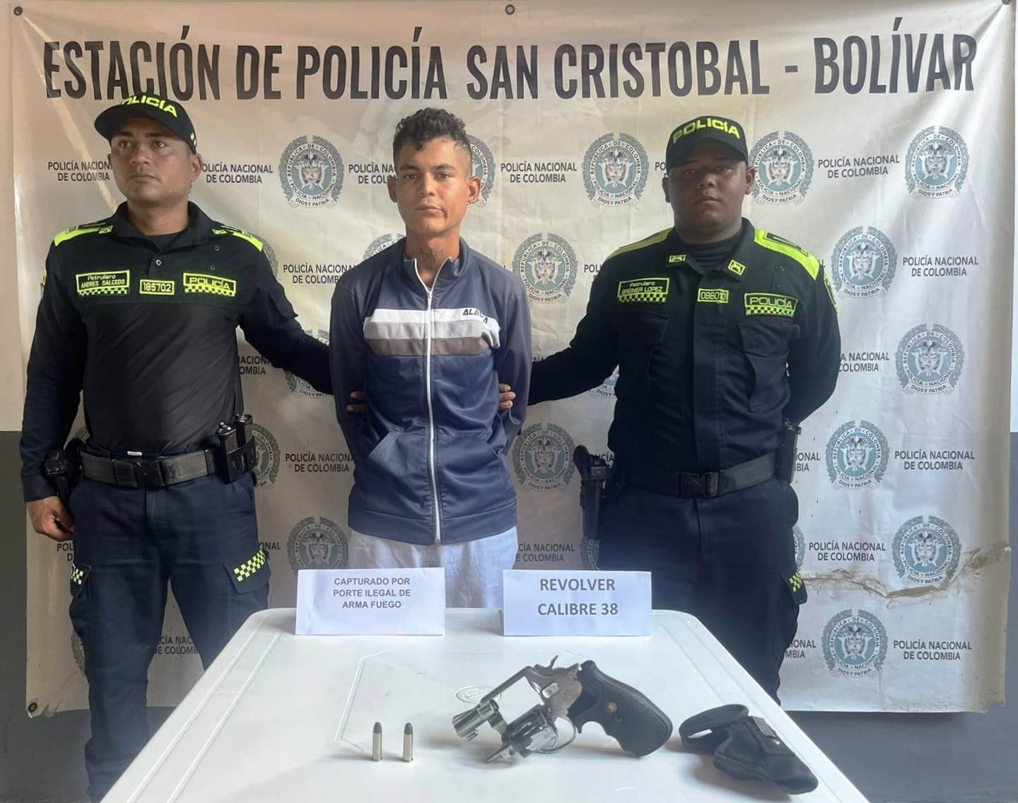 Cayó ‘el Mini’ con un revólver calibre 38 al norte de Bolívar