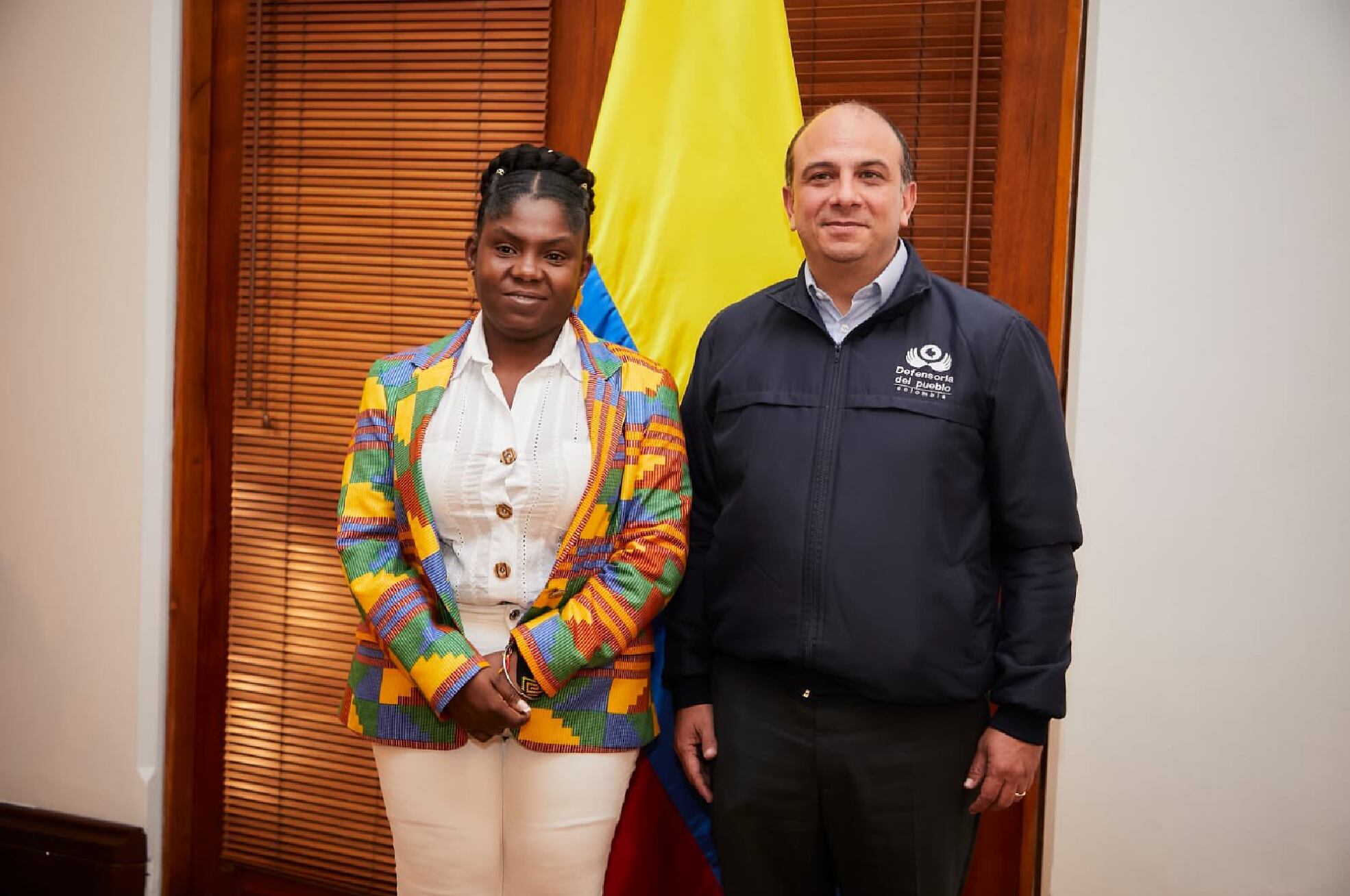 Vicepresidenta Francia Márquez y el defensor del Pueblo, Carlos Camargo