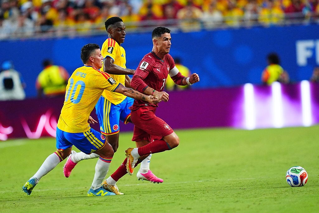 Duelo del Mundial 2026 entre la Selección Colombia y Portugal en Miami. (Photo by Evrim Aydin/Anadolu via Getty Images)