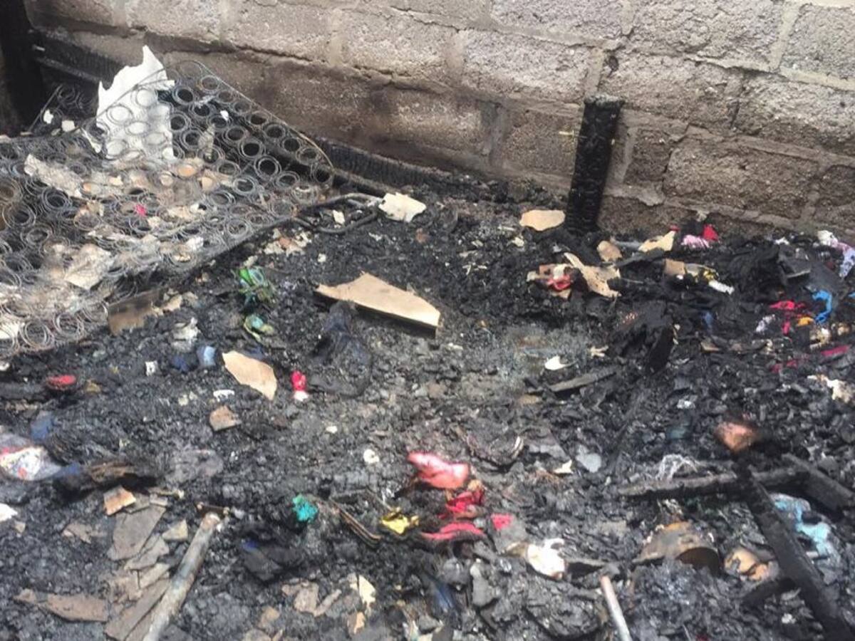 Acompañamiento a familiares del menor fallecido en un incendio en Montería