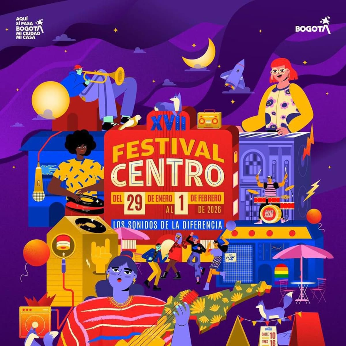 Festival GRATIS en Bogotá: 49 artistas, 10 escenarios durante 4 días de programación