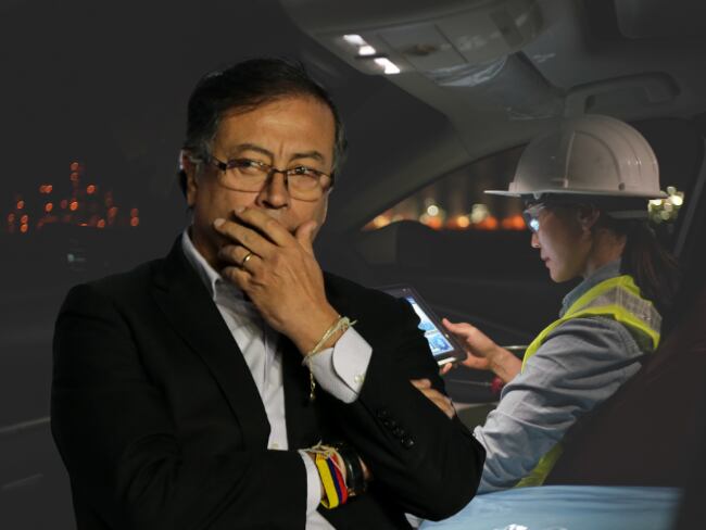 Gustavo Petro (Foto: Mariano Vimos, Colprensa); Trabajo nocturno, imagen de referencia (Getty Images).