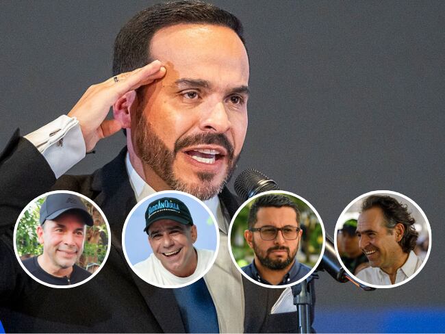 Estos son los alcaldes que respaldan los bloques de seguridad urbana anunciados por De la Espriella. Getty Images y Facebook: Cristian Portilla, Fico Gutiérrez, Alejandro Char y Alejandro Eder.
