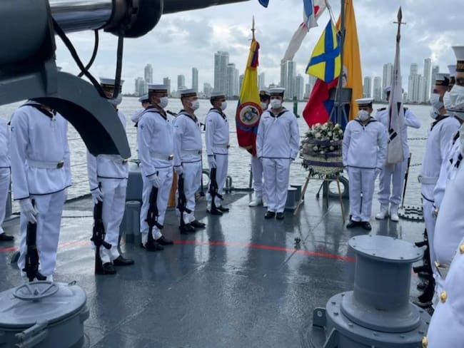 La Armada Nacional adelantó actos conmemorativos en la ciudad de Cartagena.