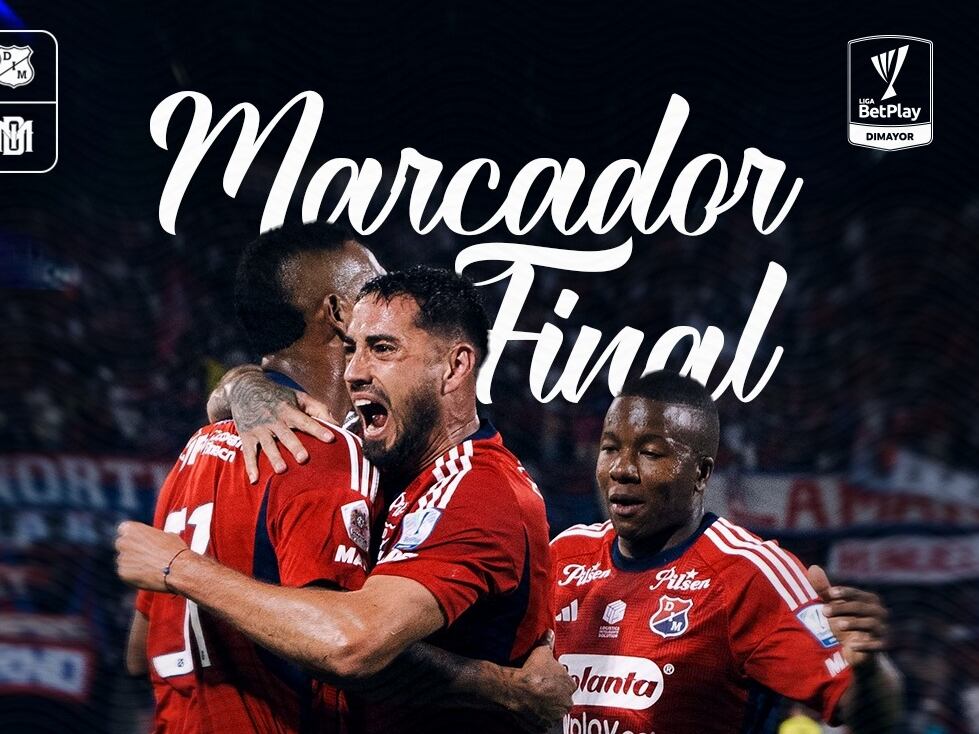 Los jugadores del Medellín celebran uno de sus tantos ante el Chicó / Twitter: @DIM_Oficial.