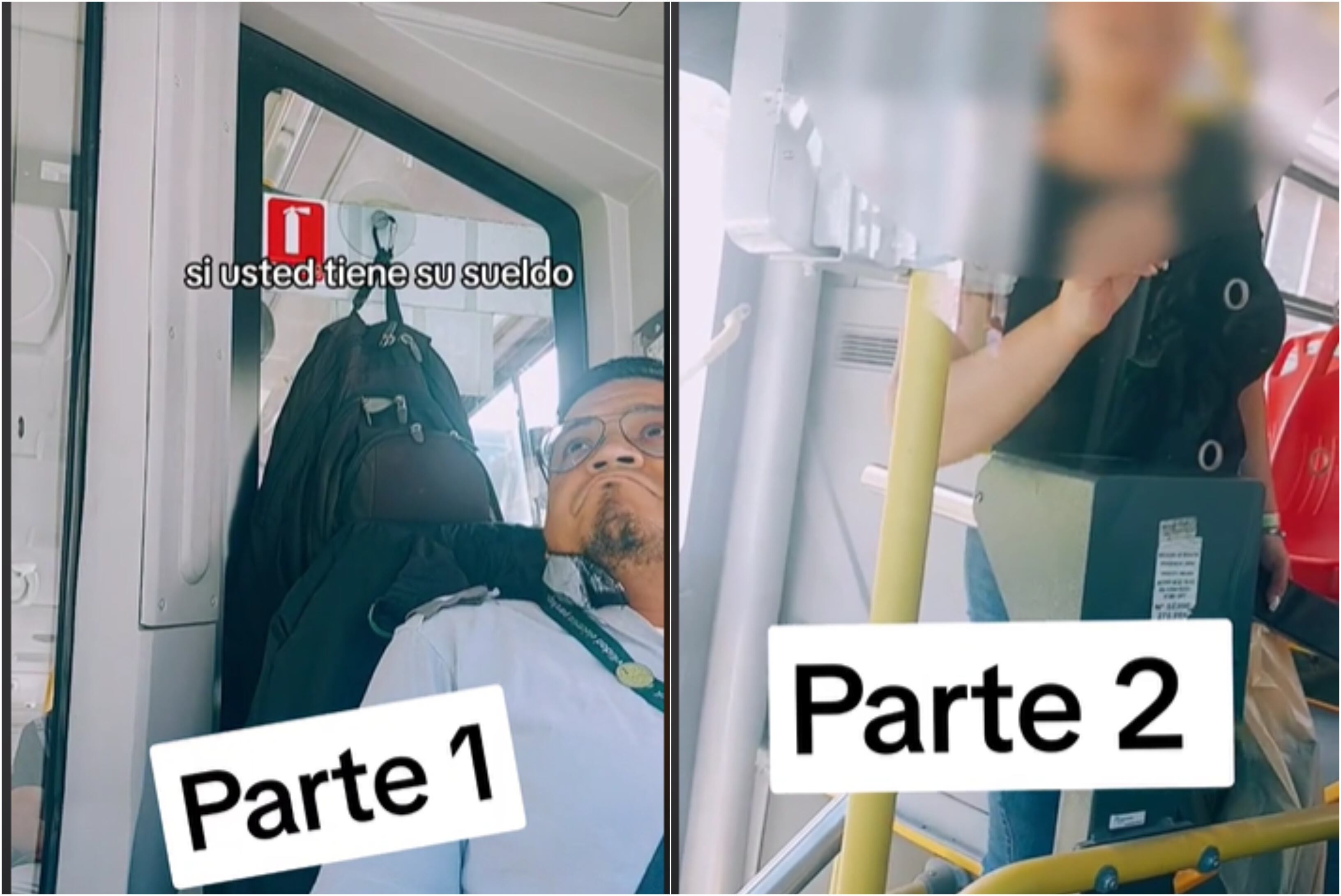 Coladas en Sitp. Capturas de redes sociales