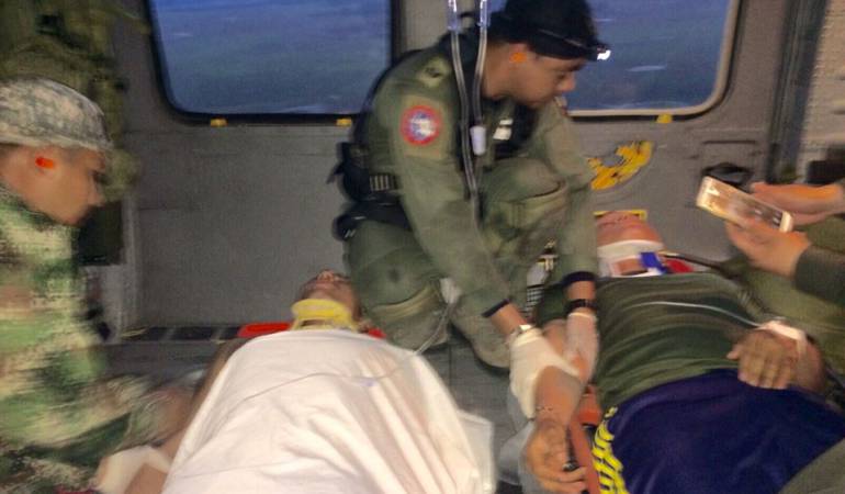 En un centro asistencial de Cúcuta son atendidos los uniformados.