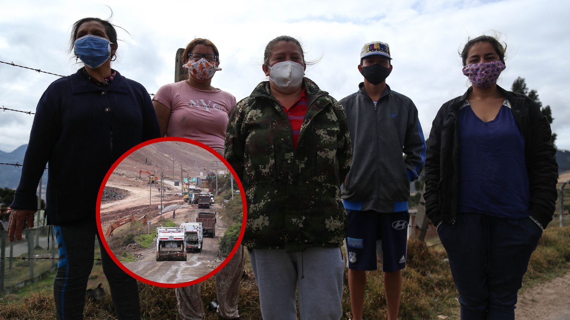 Habitantes de barrios cercanos al Relleno Sanitario Doña Juana. Fotos: Colprensa.