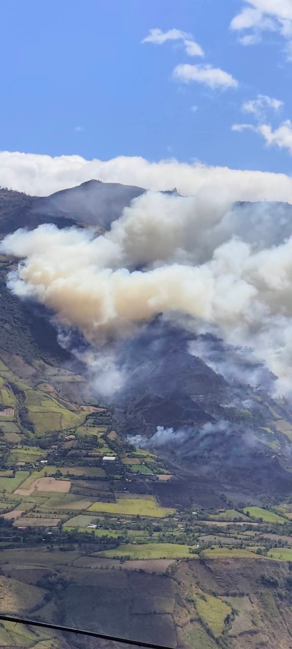 Incendio en Santacruz Guachavés - Foto: cortesía