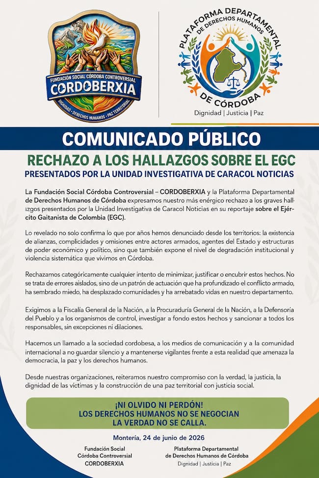 Comunicado emitido por Cordoberxia.
