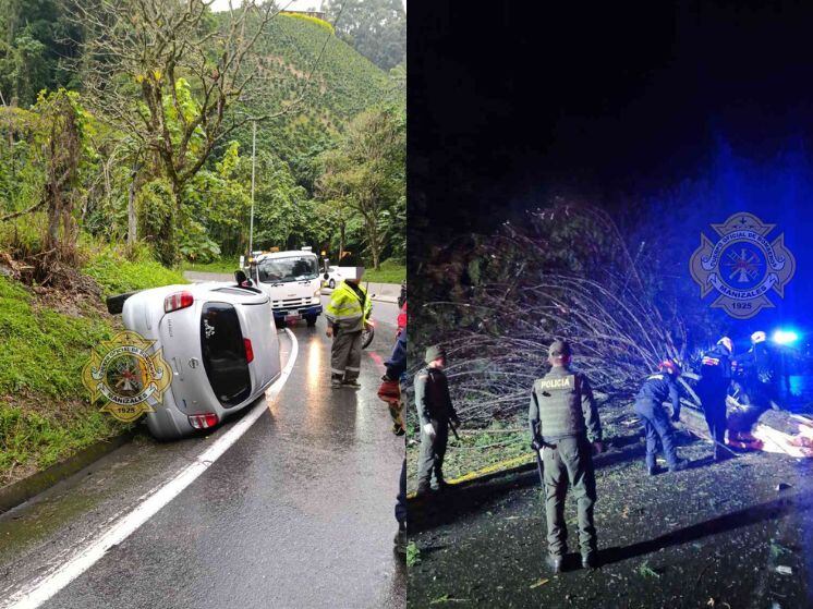 Accidentes de tránsito en las vías nacionales de Caldas.